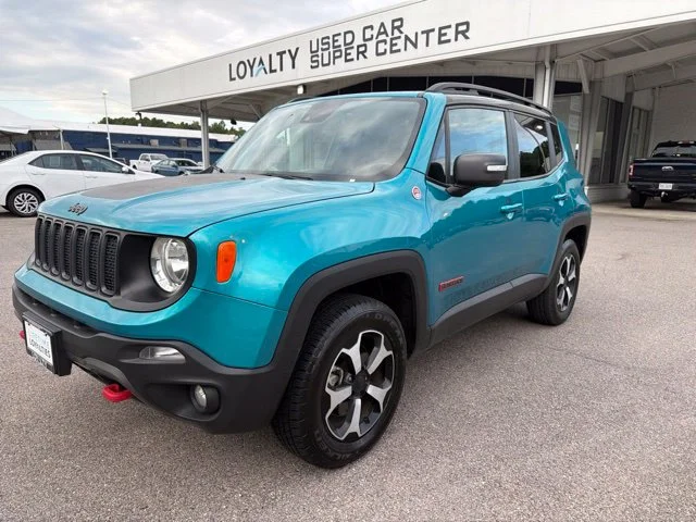 Used 2021 Teal Jeep Trailhawk image 1