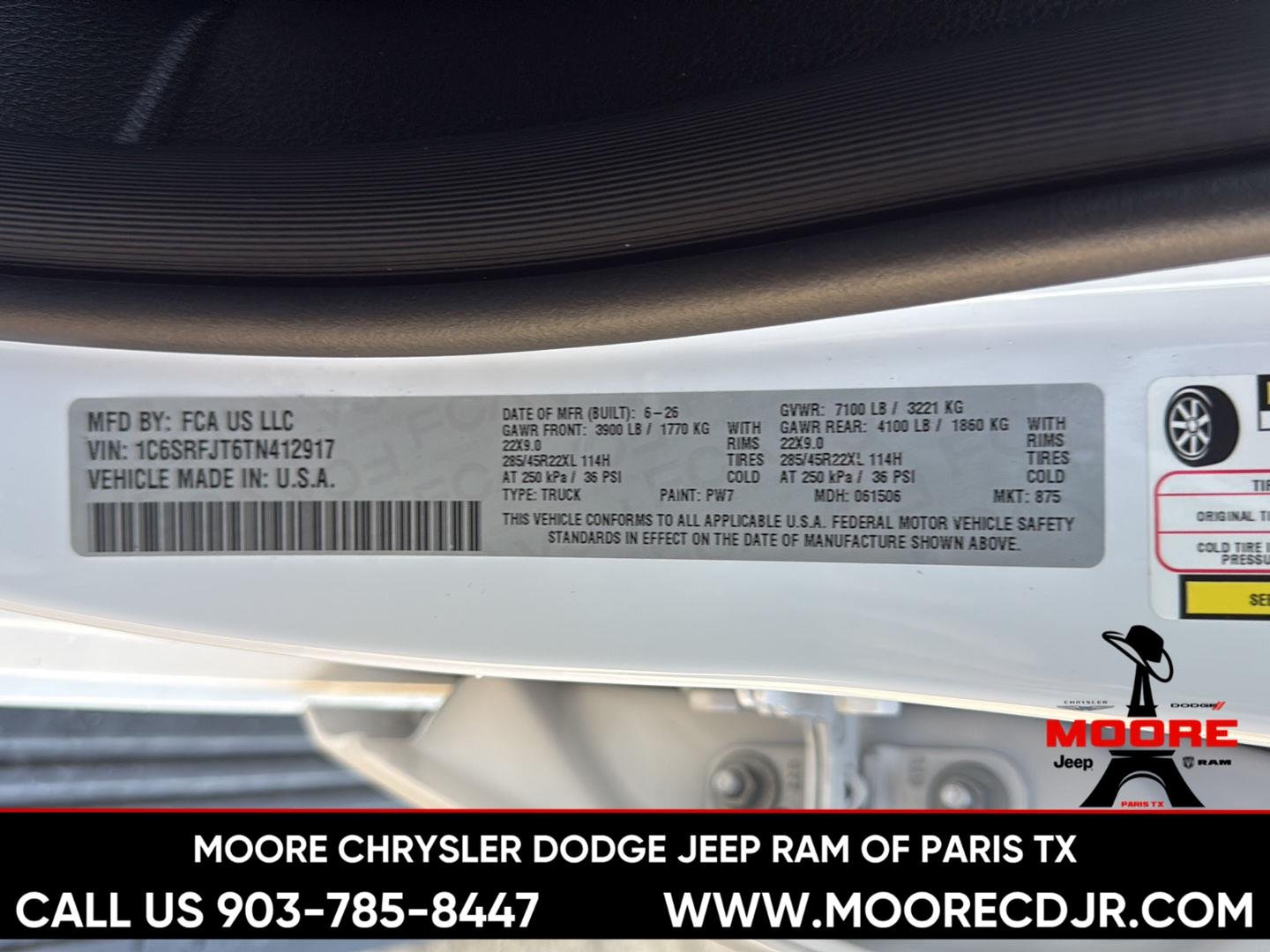 New 2026 Bright White Clear-Coat Exterior Paint RAM Laramie image 36