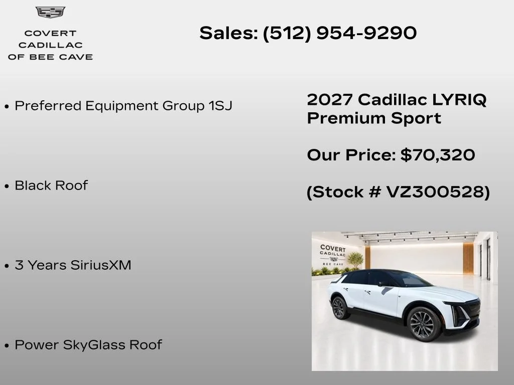 New 2027 White Cadillac Premium Sport image 6
