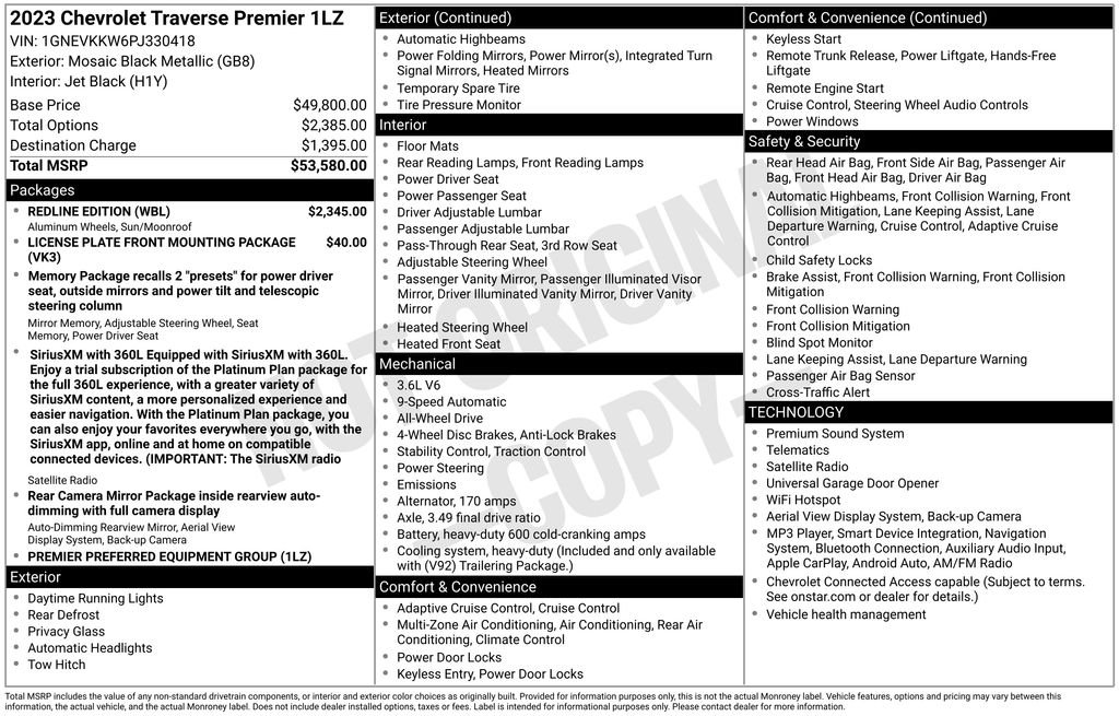 Used 2023 Black Chevrolet Premier image 2