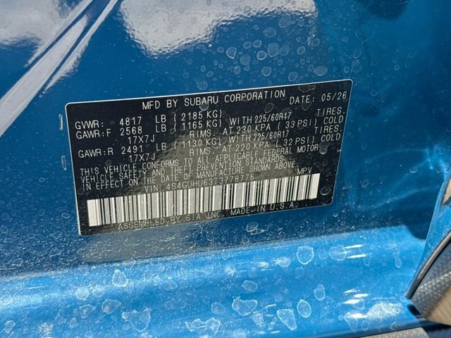 New 2026 GEYSER BLUE Subaru Wilderness image 37