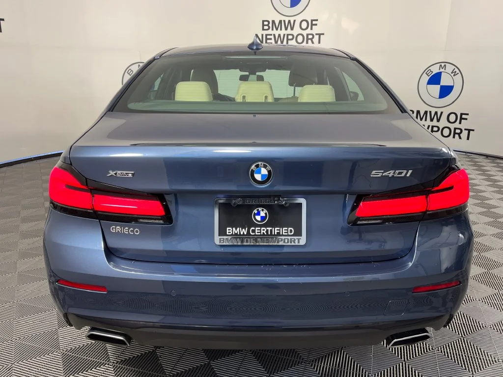 Certified Used 2023 Blue Metallic BMW 540i xDrive image 12