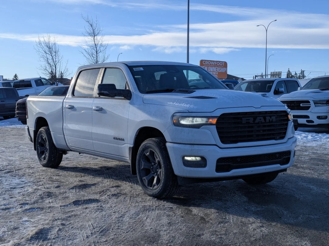 New 2026 White RAM Sport - - 64 Box - Panoramic Sunroof - Sport Performance Hood - Hurricane Turbo & More! image 2