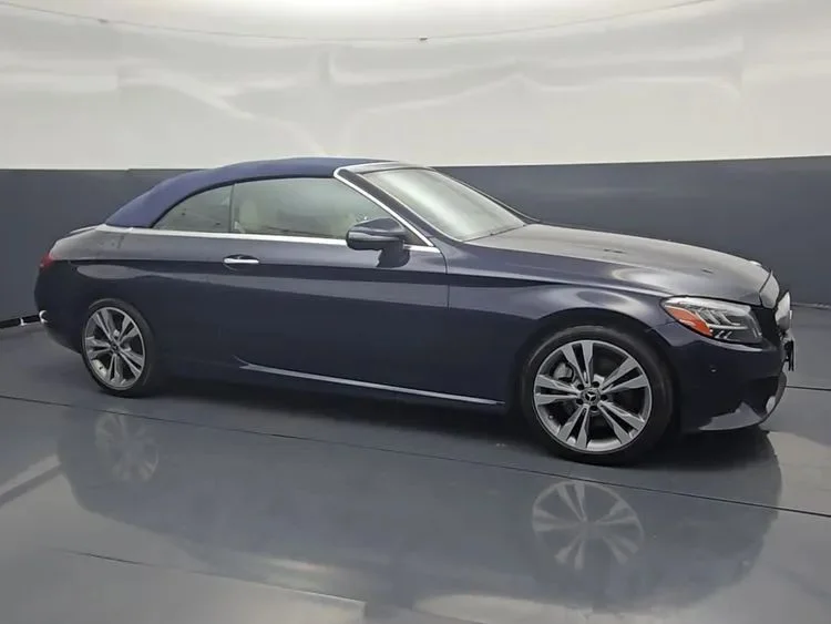 Used 2019 Blue Mercedes-Benz C 300 4MATIC® Cabriolet 2D image 2