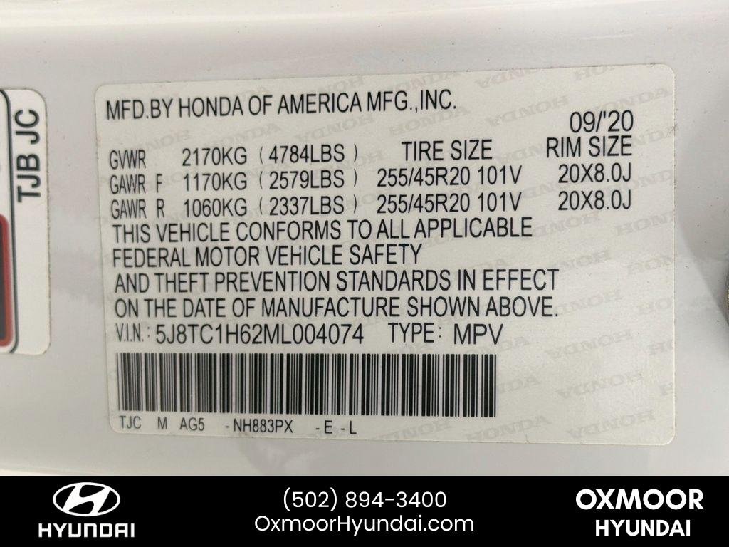 Used 2021 Platinum White Pearl Acura w/A-Spec Package image 34