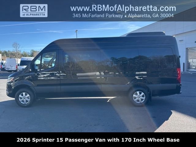 New 2026 Obsidian Black Metallic Mercedes-Benz 170 Wheel Base 15 Passenger image 6