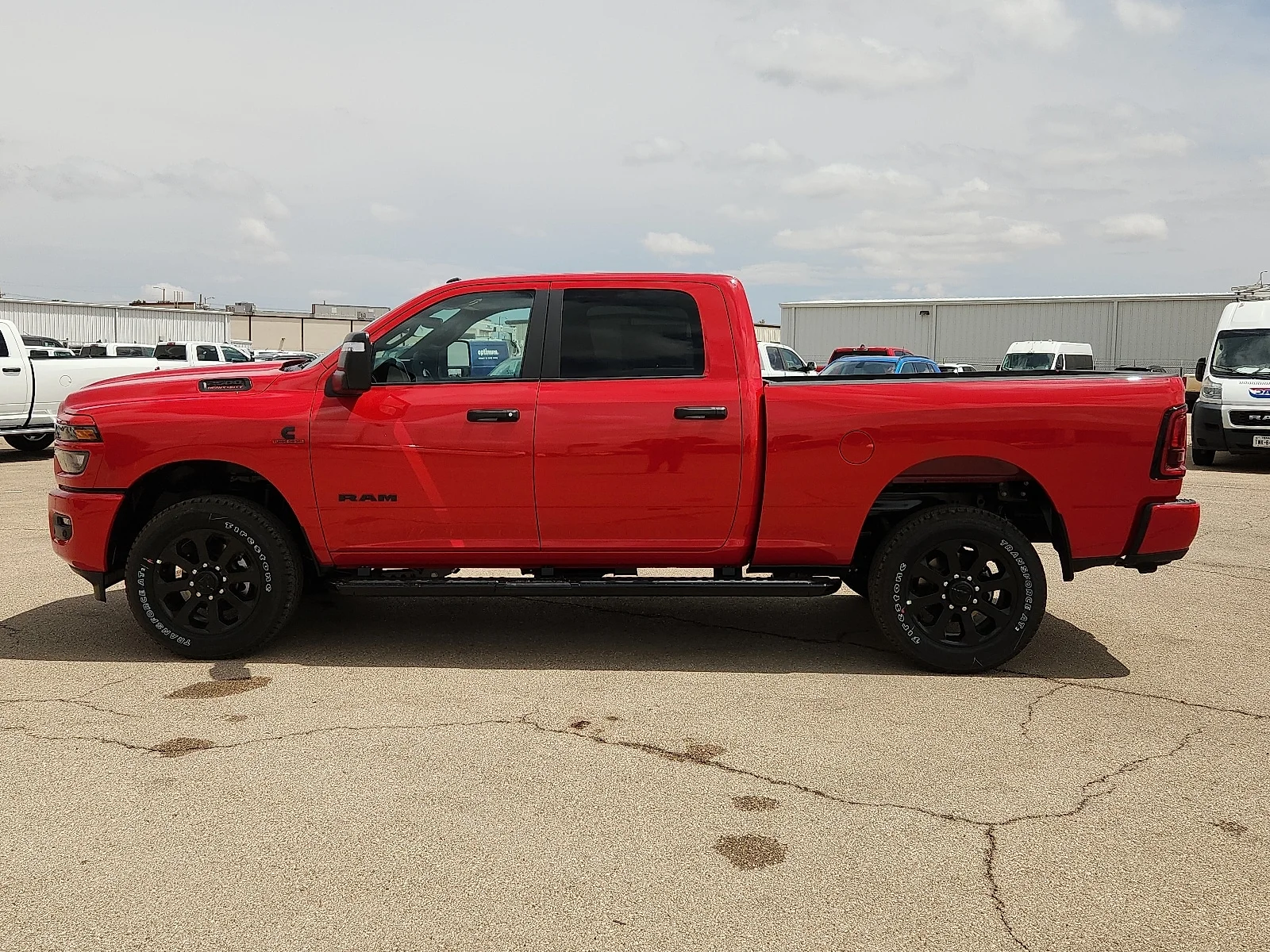 New 2026 Flame Red Clear-Coat  Paint Ram LONE STAR CREW CAB 4X4 6