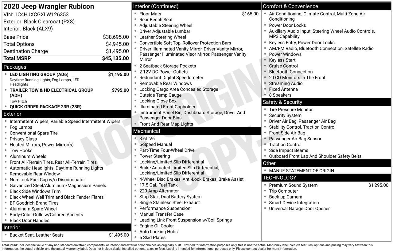 Used 2020 Black Jeep Rubicon image 35