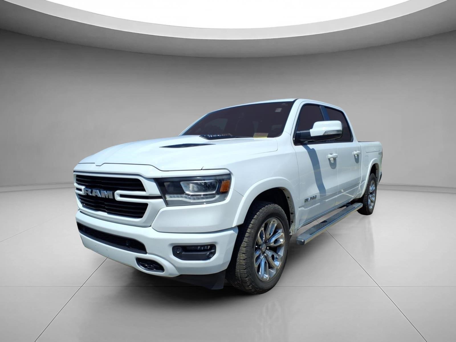 Used 2020 Bright White Clearcoat Ram Laramie image 1
