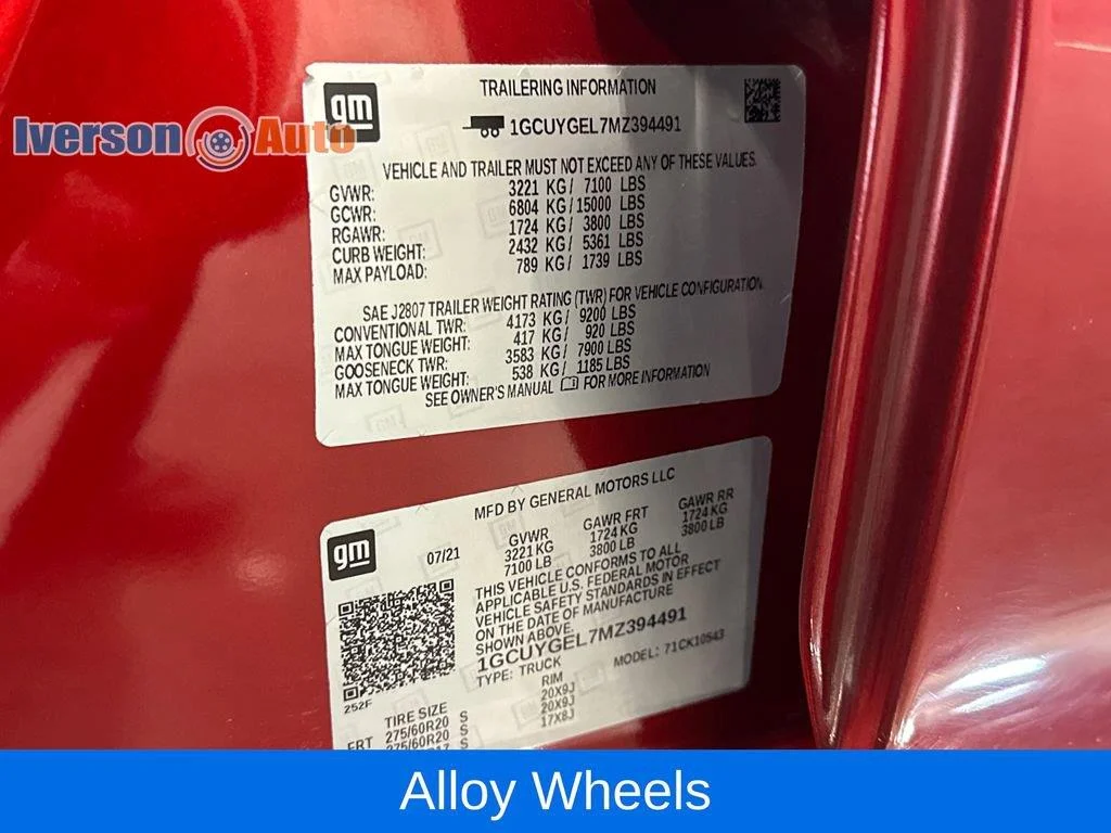 Used 2021 Cherry Red Tintcoat Chevrolet LTZ image 14