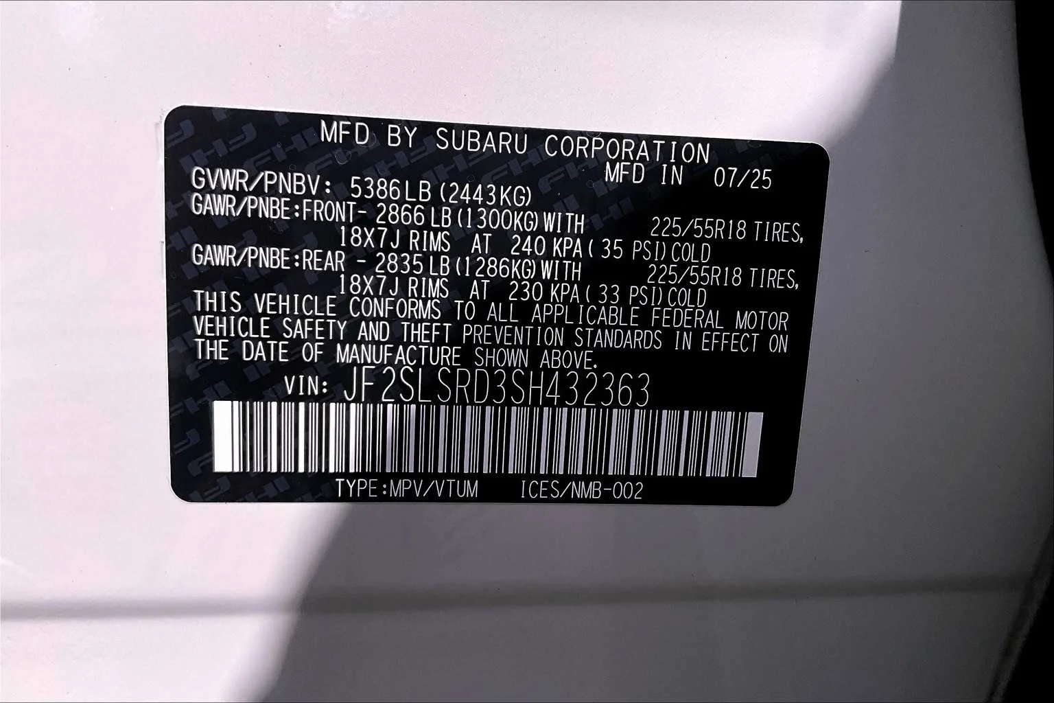 New 2025 Crystal White Pearl Subaru Limited Hybrid image 19
