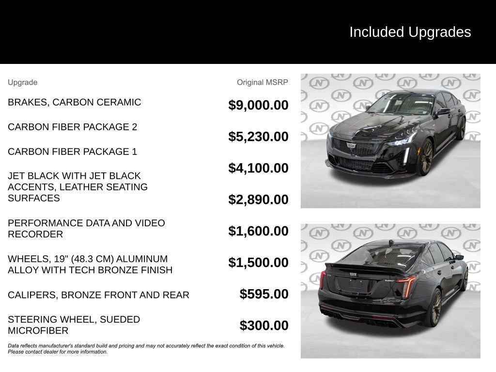 Used 2022 Black Cadillac V-Series image 3