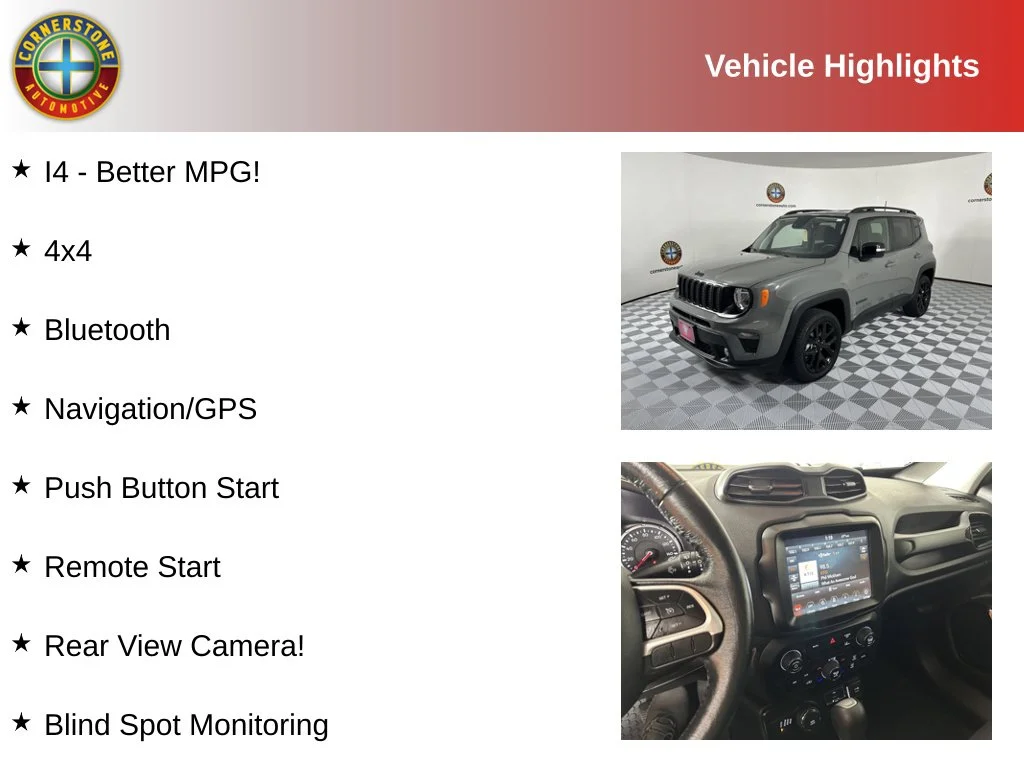 Used 2023 Jeep Renegade Altitude with VIN ZACNJDE12PPP28562 for sale in Elk River, Minnesota