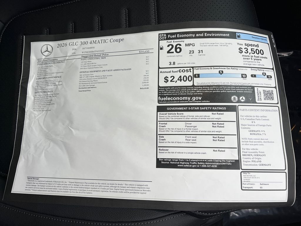 New 2026 Polar White Mercedes-Benz GLC300 image 37