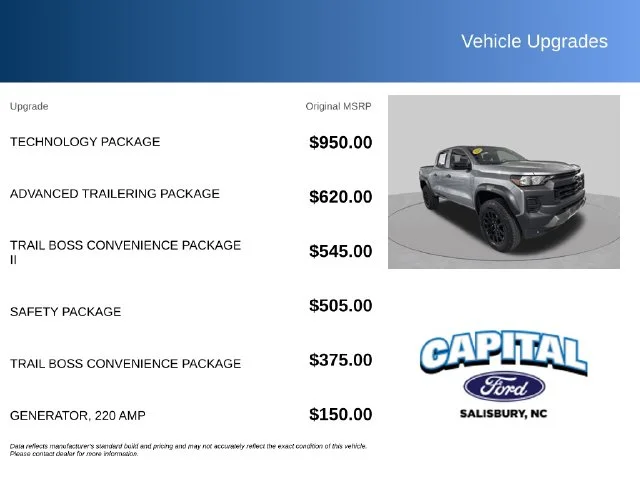 Used 2024 Gray Chevrolet Trail Boss image 2