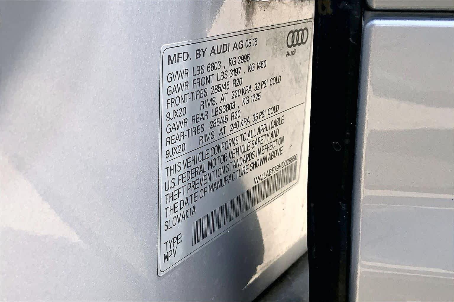 Used 2017 Florett Silver Metallic Audi Premium Plus image 37