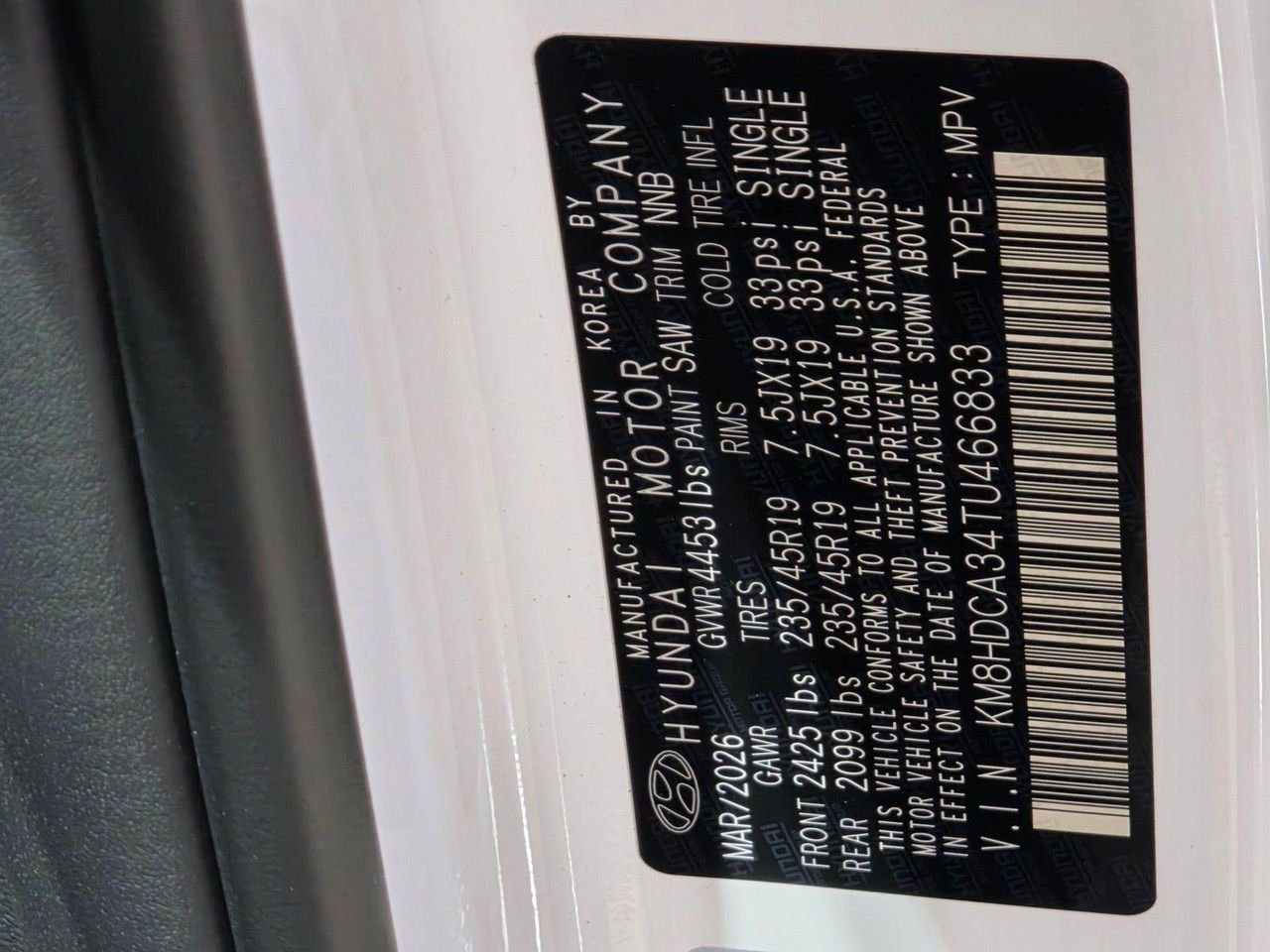 New 2026 Atlas White Hyundai SEL Premium AWD image 34