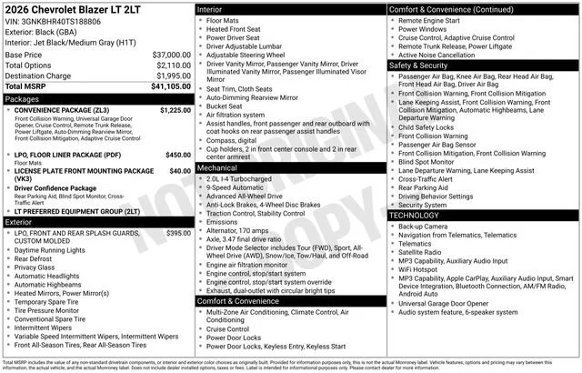 New 2026 Black Chevrolet 2LT image 5