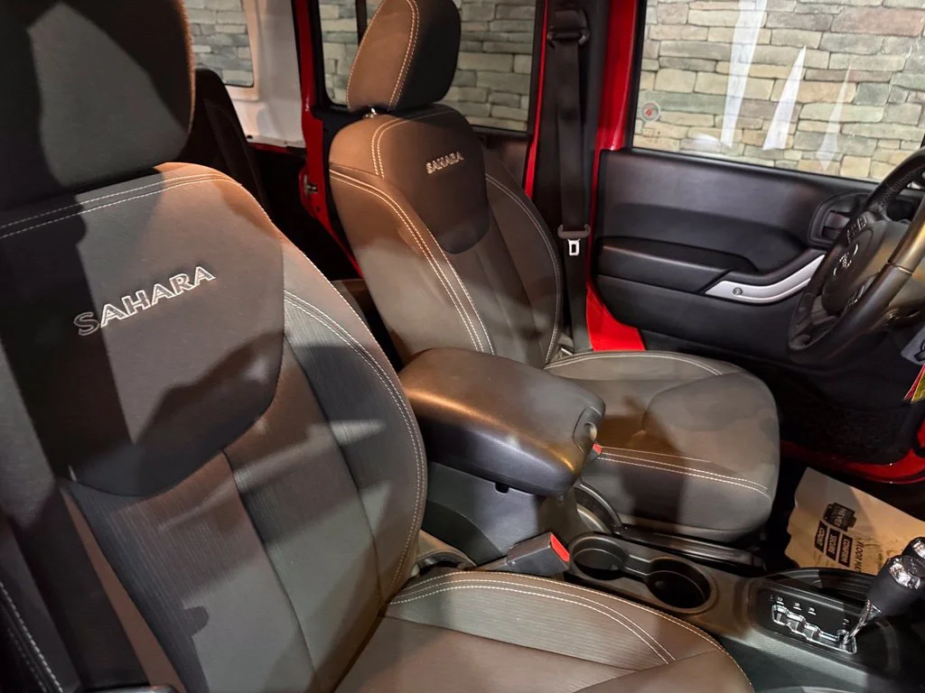 Used 2018 Firecracker Red Clearcoat Jeep Unlimited Sahara image 2