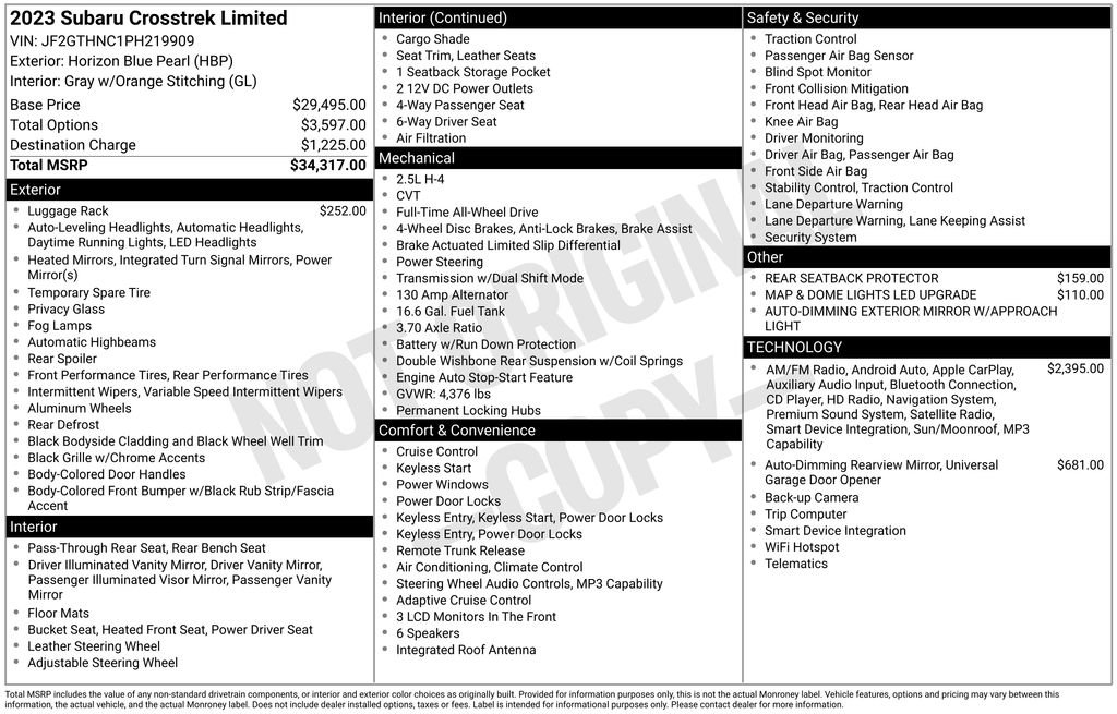 Certified Used 2023 Blue Subaru Limited image 10