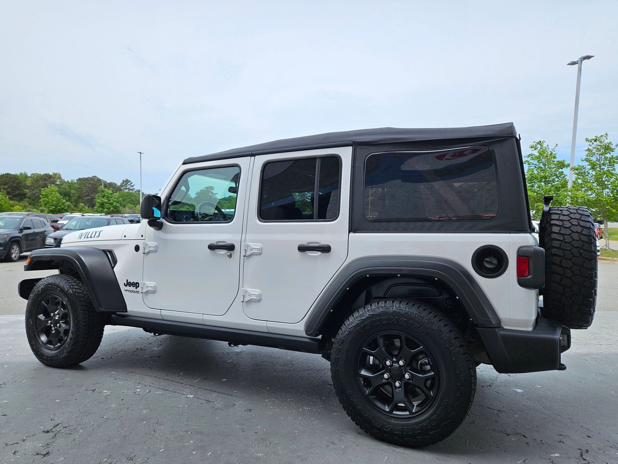 Used 2022 Bright White Clearcoat Jeep Unlimited Willys Sport image 5