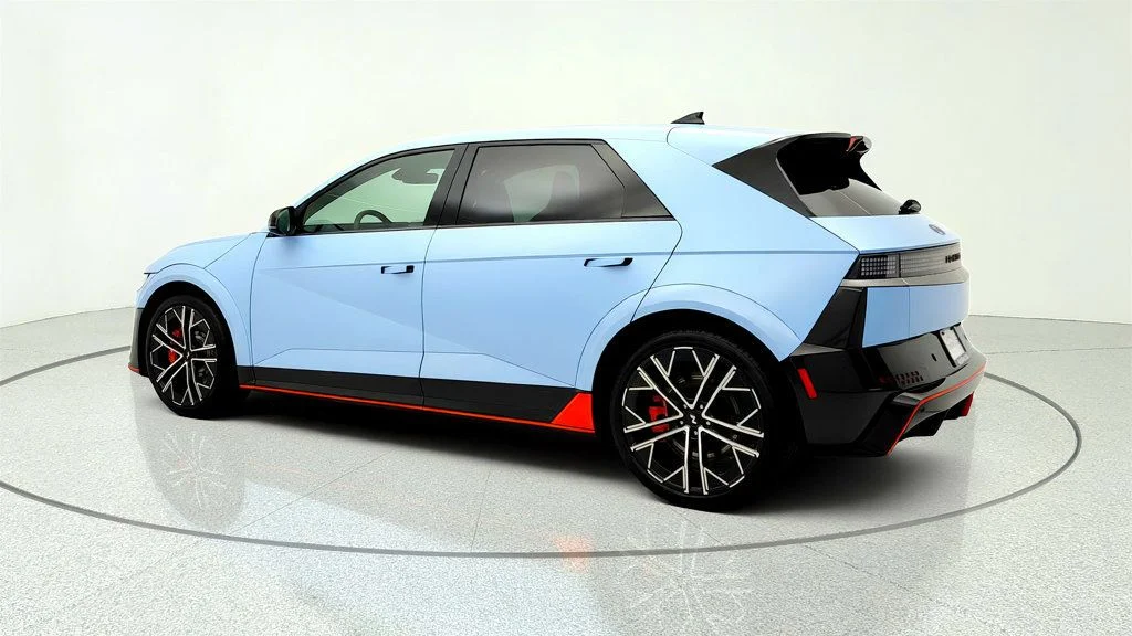 Used 2025 Performance Blue Matte Hyundai AWD image 7