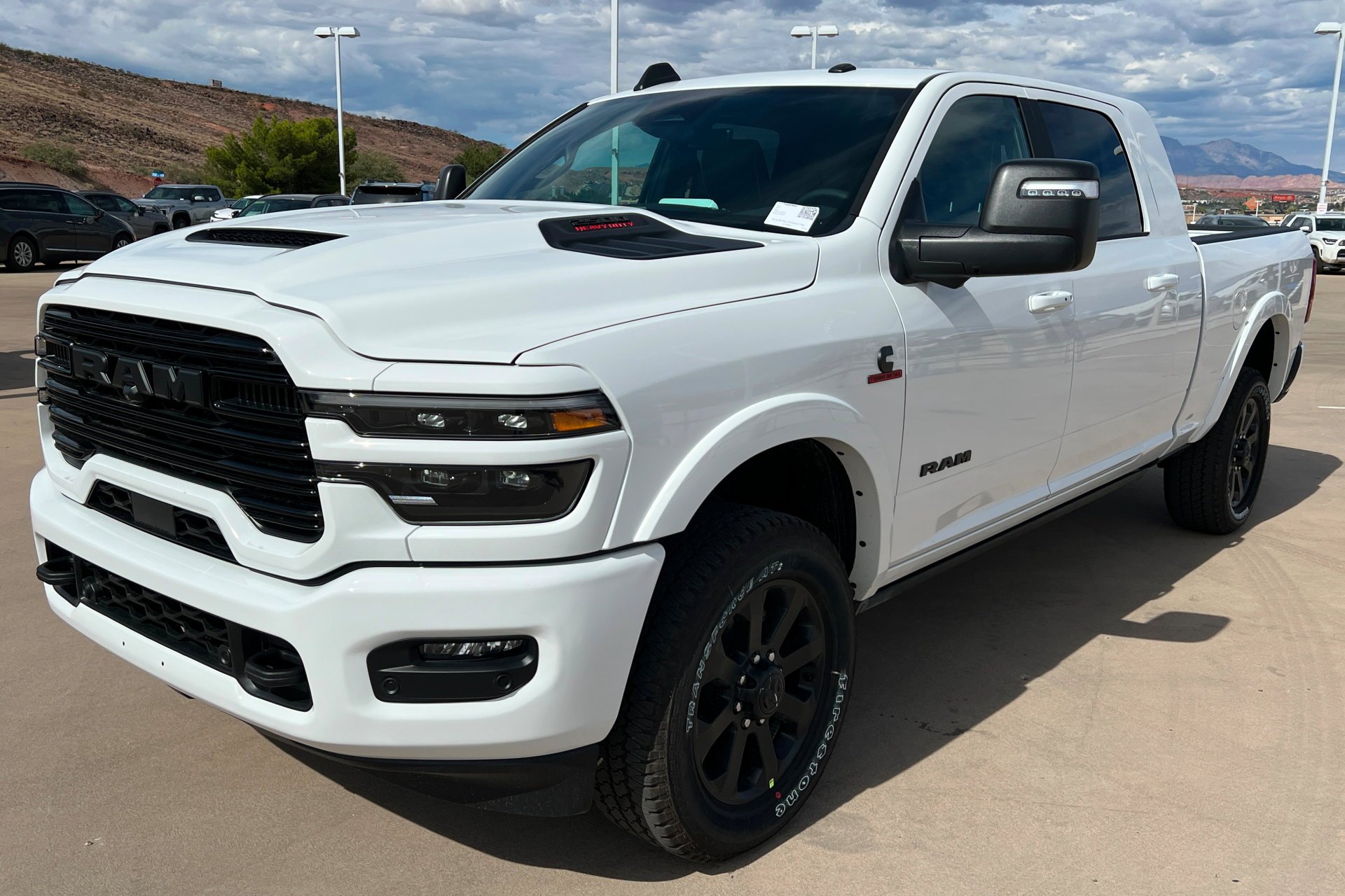 New 2027 Bright White Clear-Coat Exterior Paint RAM Laramie image 1