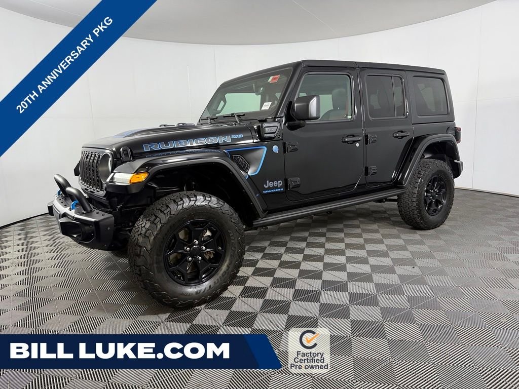 Certified Used 2023 Black Jeep Rubicon 20th Anniversary Edition 4xe image 1