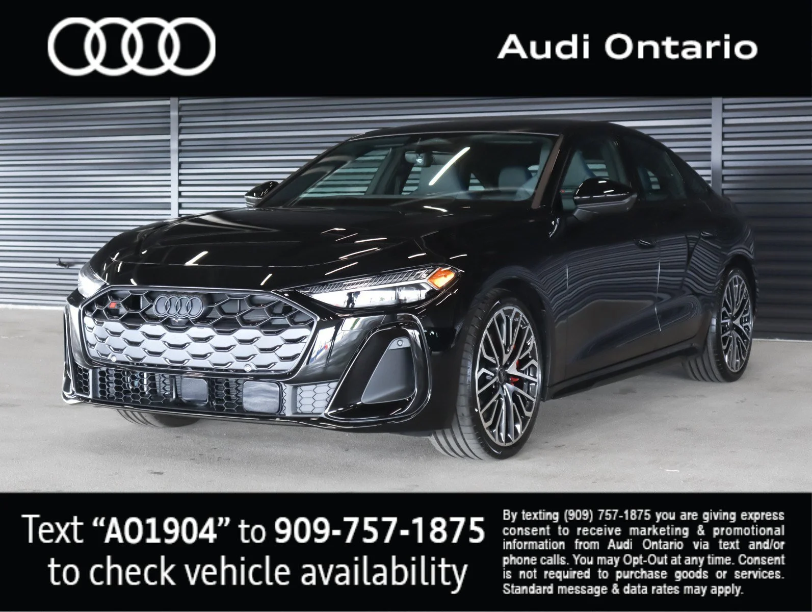 New 2026 Mythos Black Metallic Audi Prestige image 1