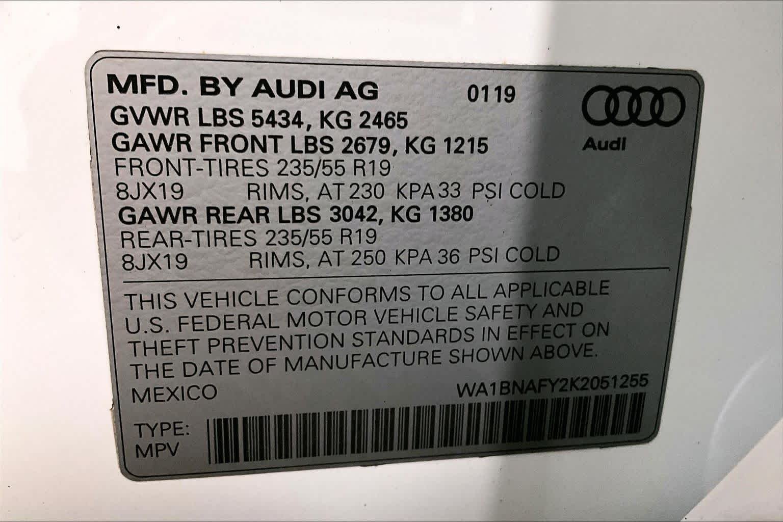 Used 2019 Ibis White Audi Premium Plus image 33