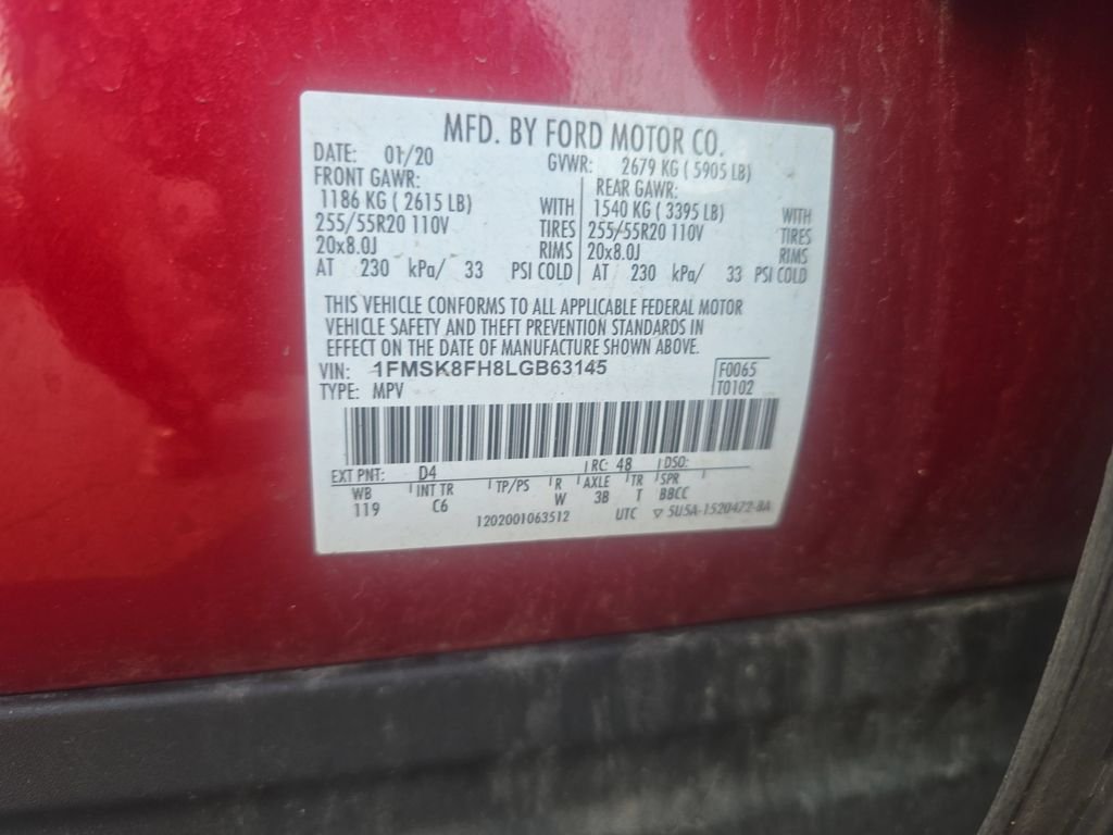 Used 2020 Red Metallic Ford Limited image 23
