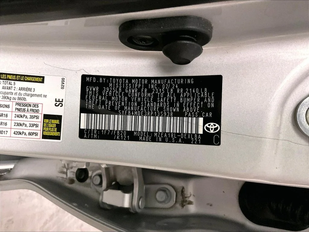 Used 2024 Silver Toyota LE image 39