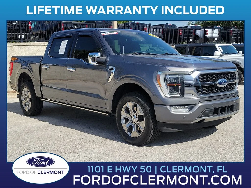 Used 2022 Carbonized Gray Metallic Ford Platinum image 1