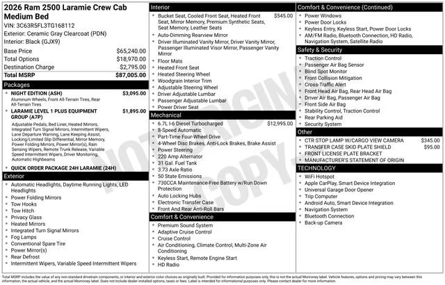 New 2026 Ceramic Gray Clear-Coat Exterior Paint RAM Laramie image 19