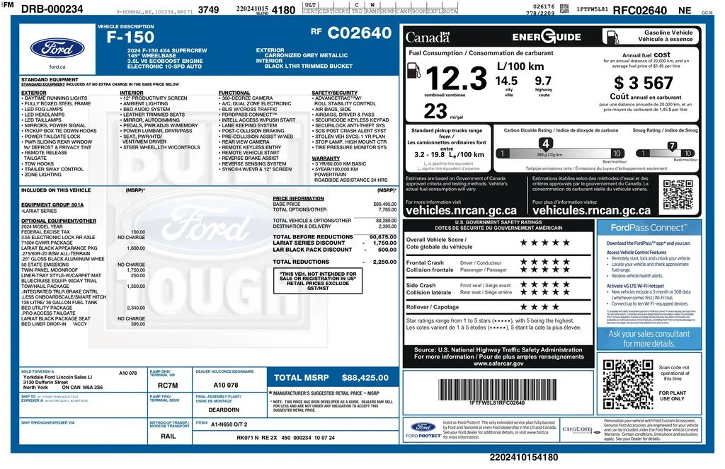 Certified Used 2024 Gray Ford Lariat image 3