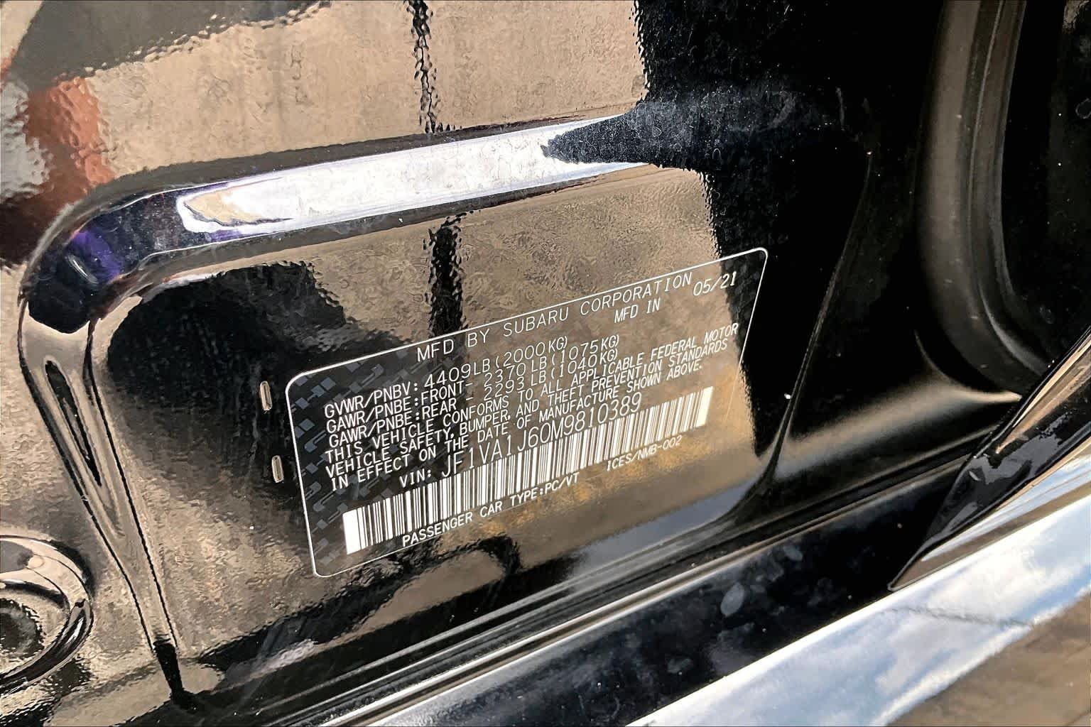 Used 2021 Crystal Black Silica Subaru Limited image 34