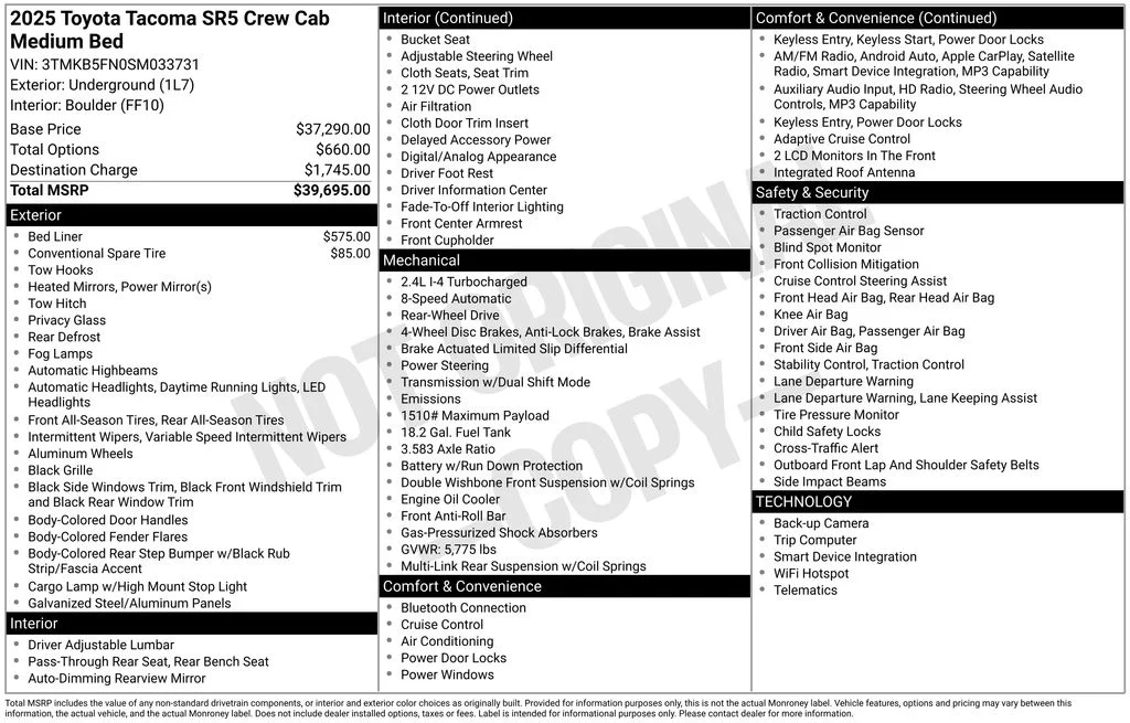 Used 2025 Gray Toyota SR5 image 4