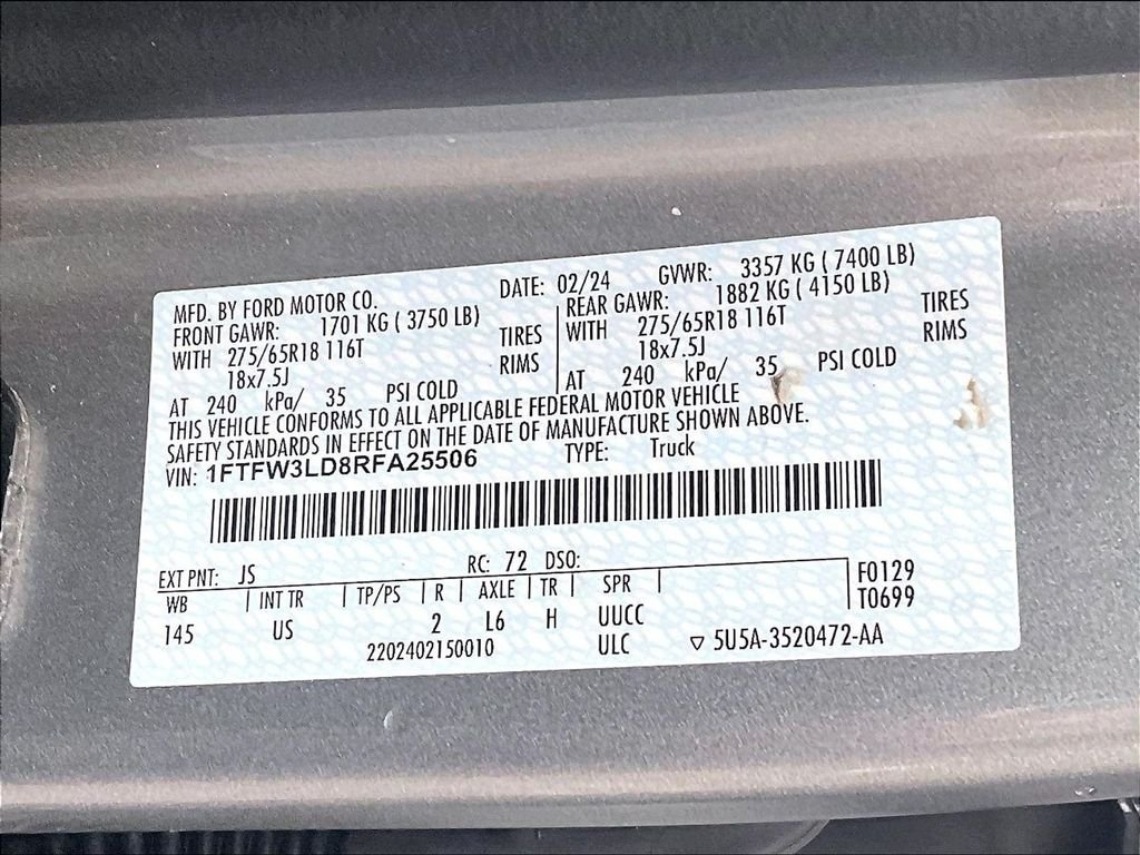 Used 2024 Silver Ford XLT image 34