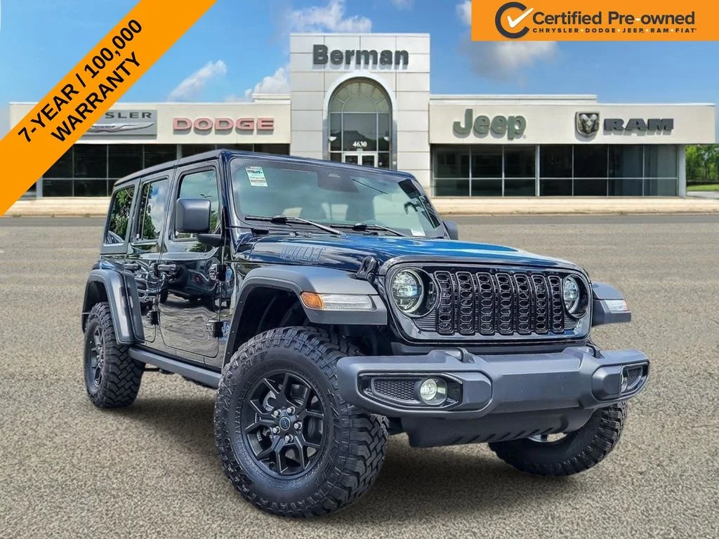 Certified Used 2025 Black Jeep Willys 4xe image 1