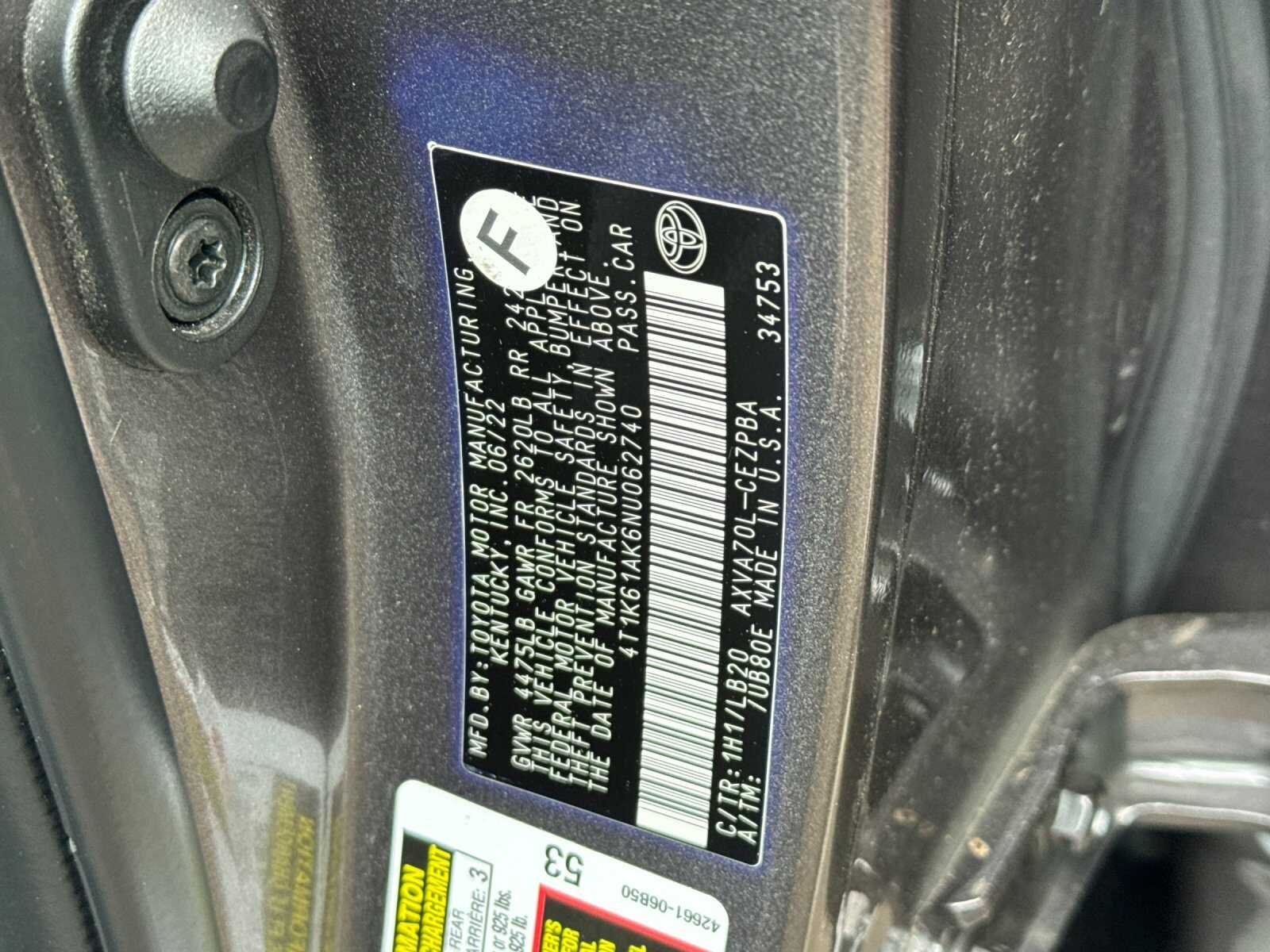Used 2022 Predawn Gray Mica Toyota XSE 4D Sedan image 34
