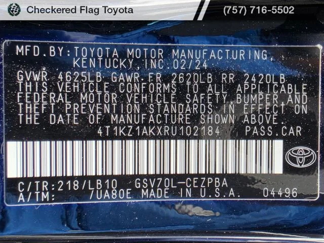 Used 2024 Midnight Black Metallic Toyota XSE V6 image 22