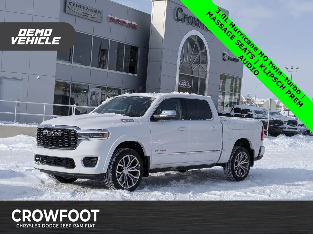 New 2026 White RAM Tungsten - - 4x4 - Hurricane HO Turbo - Multi-Function Tailgate - Prem Lthr & More! image 1