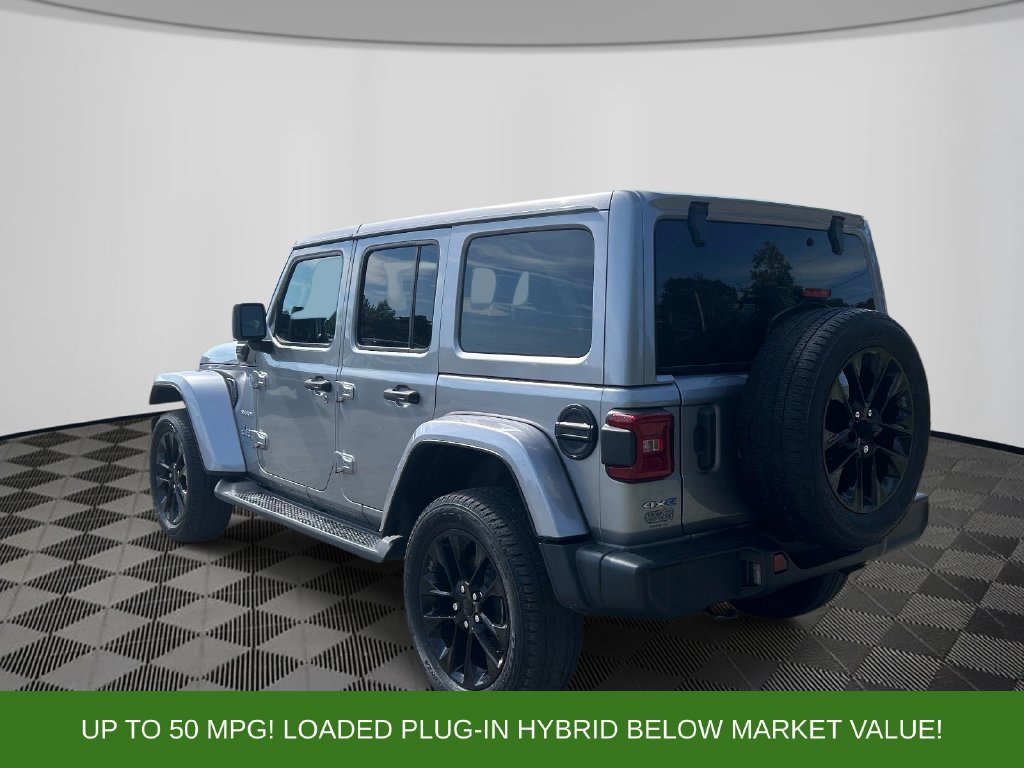 Used 2021 Silver Jeep Unlimited Sahara 4xe image 3