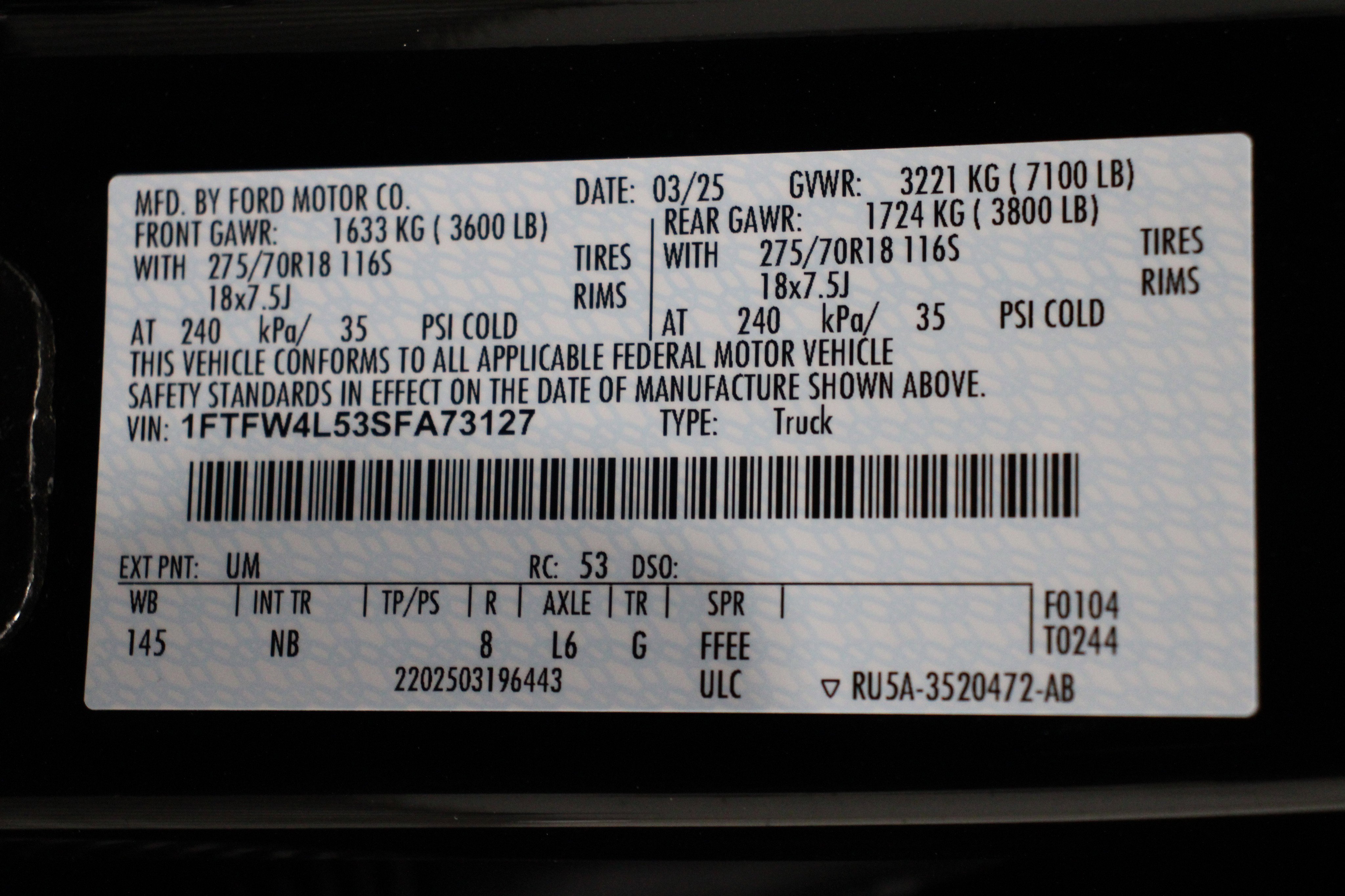 Used 2025 Agate Black Metallic Ford Tremor image 45