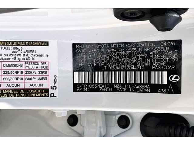 New 2026 Ultra White Lexus  image 23