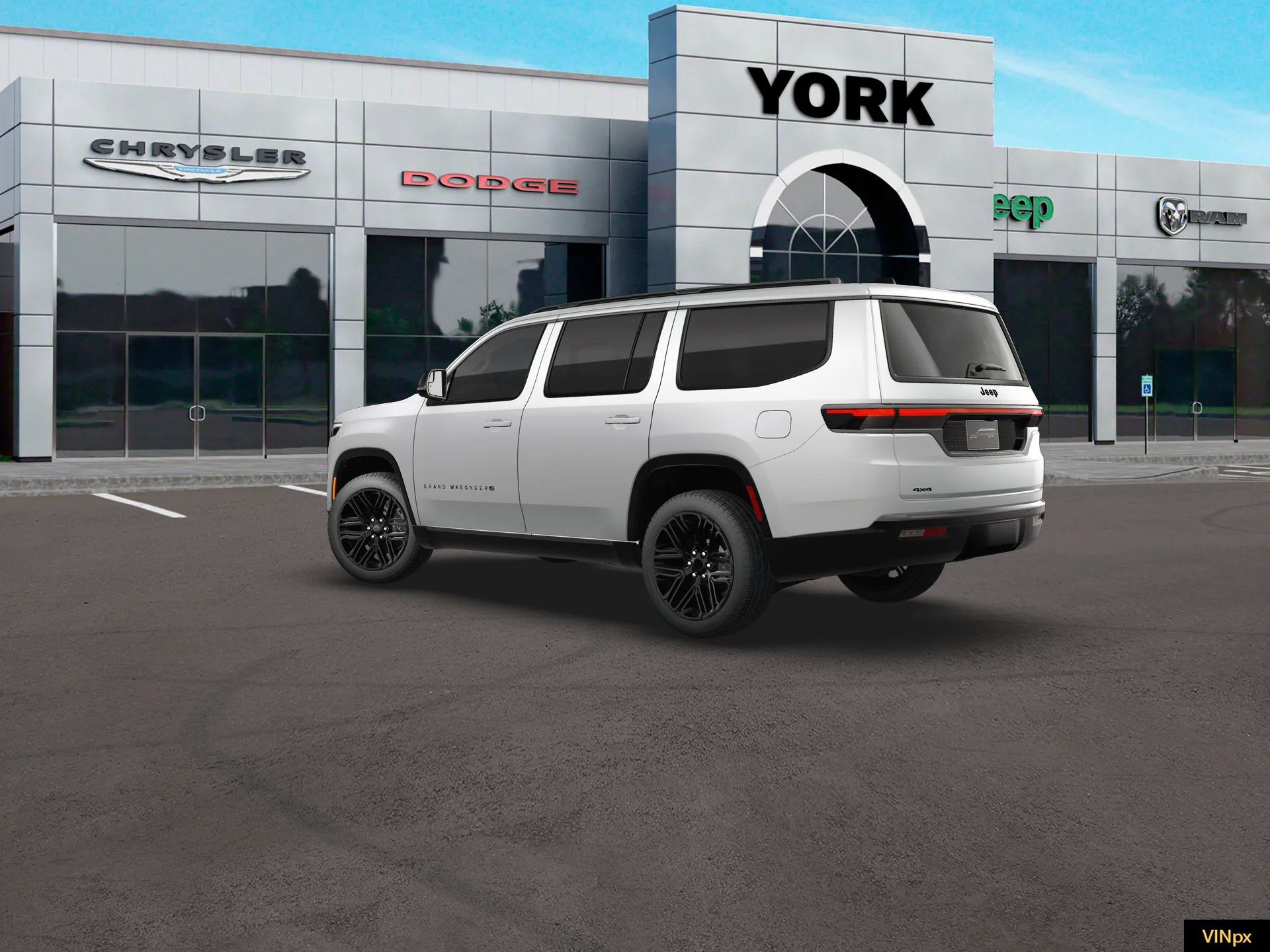 New 2026 Bright White Clear-Coat Exterior Paint Jeep Grand Wagoneer image 16