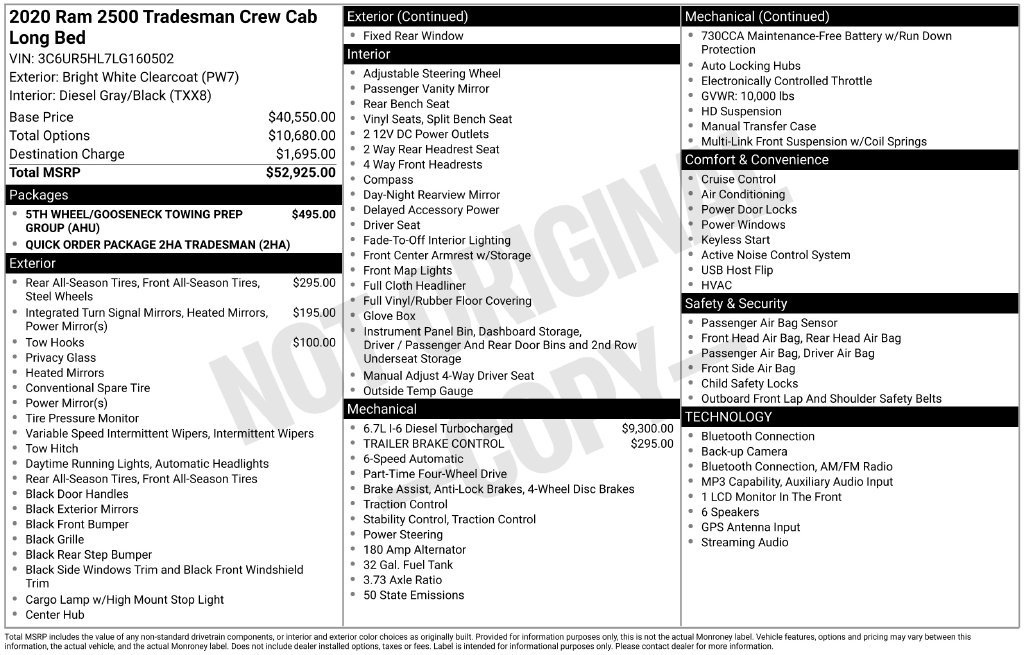 Used 2020 White Ram Tradesman image 26