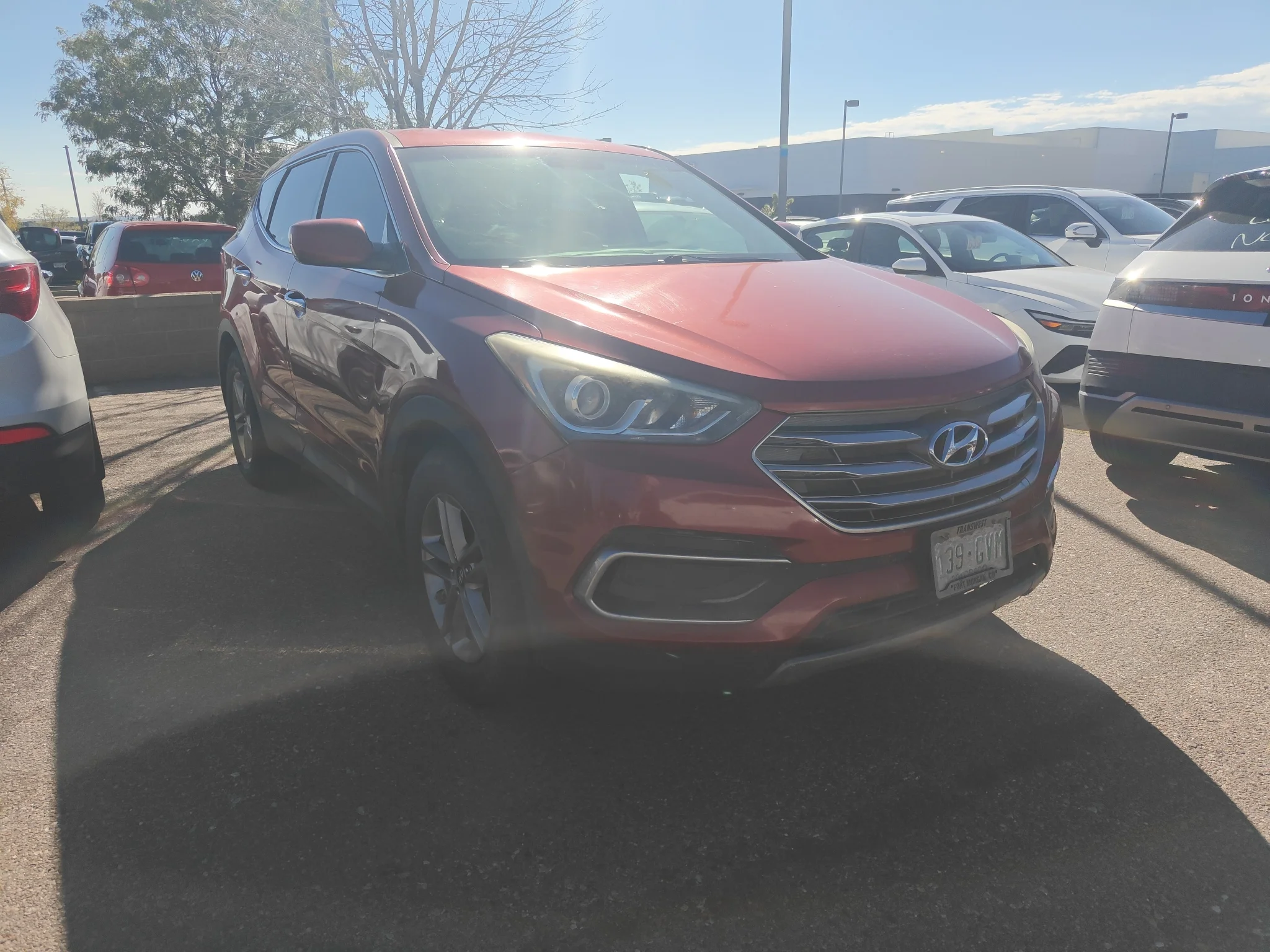 Used 2017 Serrano Red Hyundai 2.4L image 3