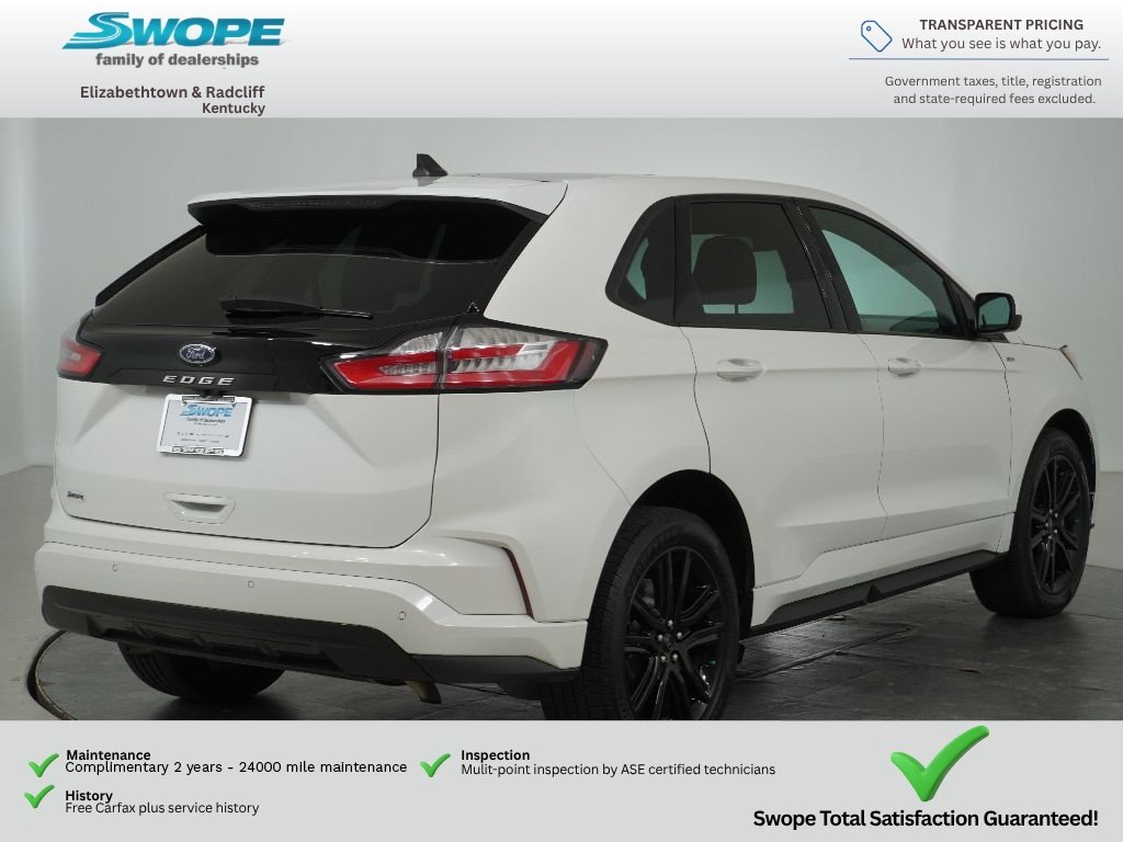 Used 2024 Star White Metallic Tri-Coat Ford ST-Line image 3