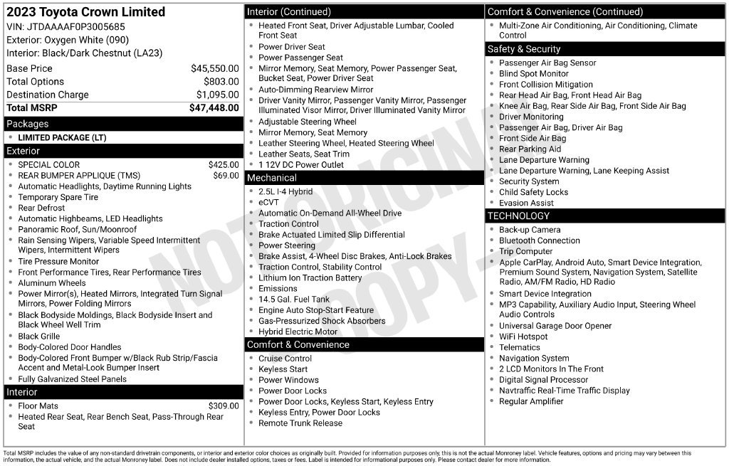 Used 2023 White Toyota Limited image 4